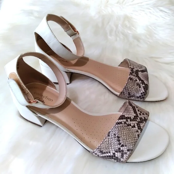 Clarks Women's Caroleigh Anya Ankle Strap Heeled Sandals Sz 9M - Picture 2 of 12